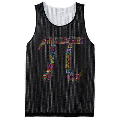 Colorful Pi Date Math Mesh Reversible Basketball Jersey Tank