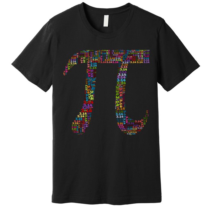 Colorful Pi Date Math Premium T-Shirt
