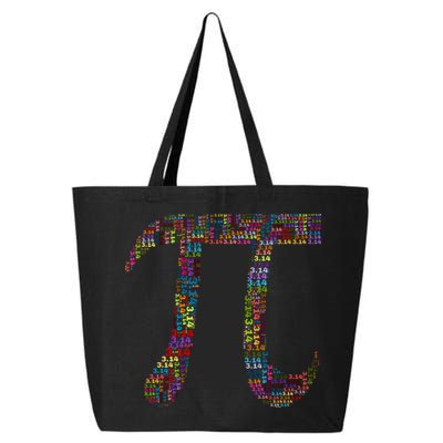 Colorful Pi Date Math 25L Jumbo Tote