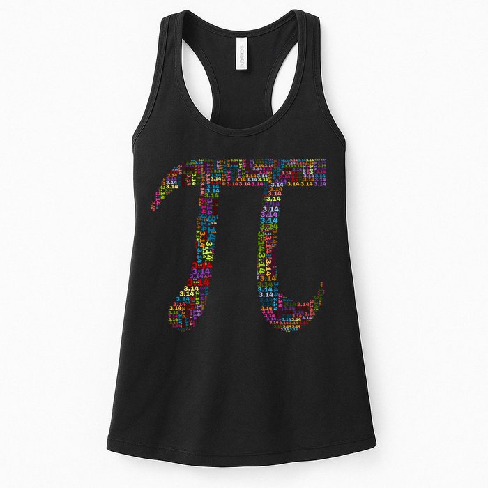 Colorful Pi Date Math Womens Tank Top