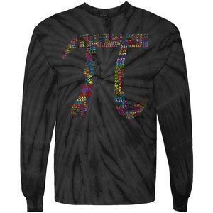 Colorful Pi Date Math Tie-Dye Long Sleeve Shirt