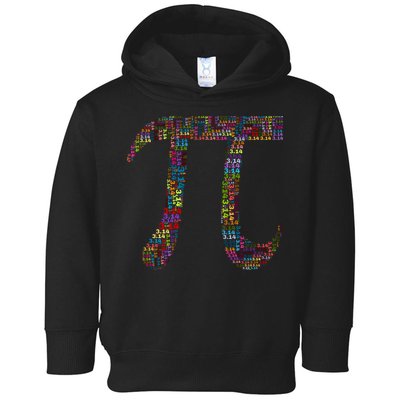 Colorful Pi Date Math Toddler Hoodie