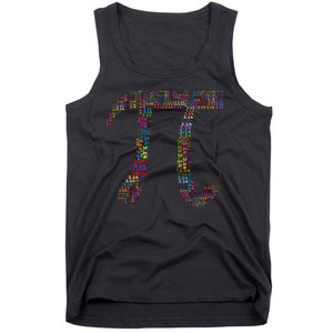 Colorful Pi Date Math Tank Top