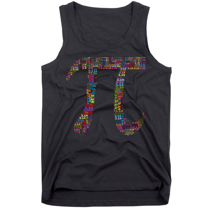 Colorful Pi Date Math Tank Top