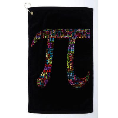 Colorful Pi Date Math Golf Towel