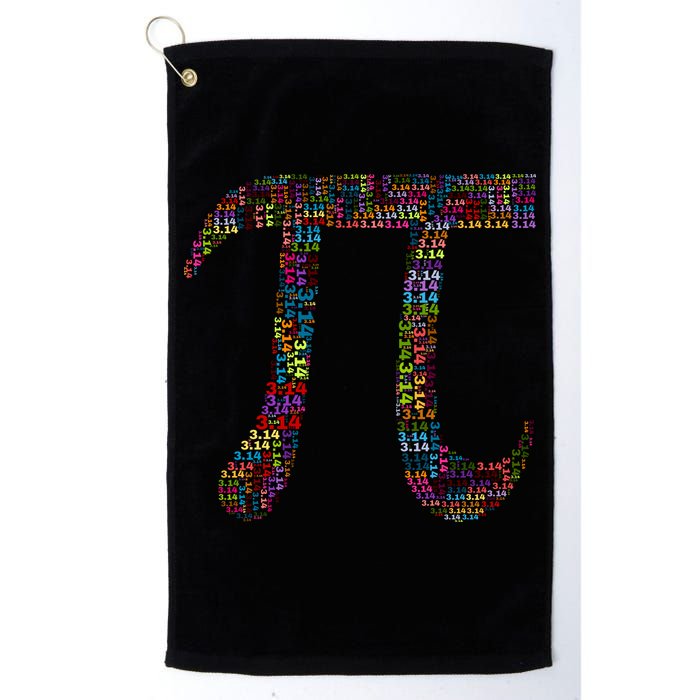 Colorful Pi Date Math Golf Towel