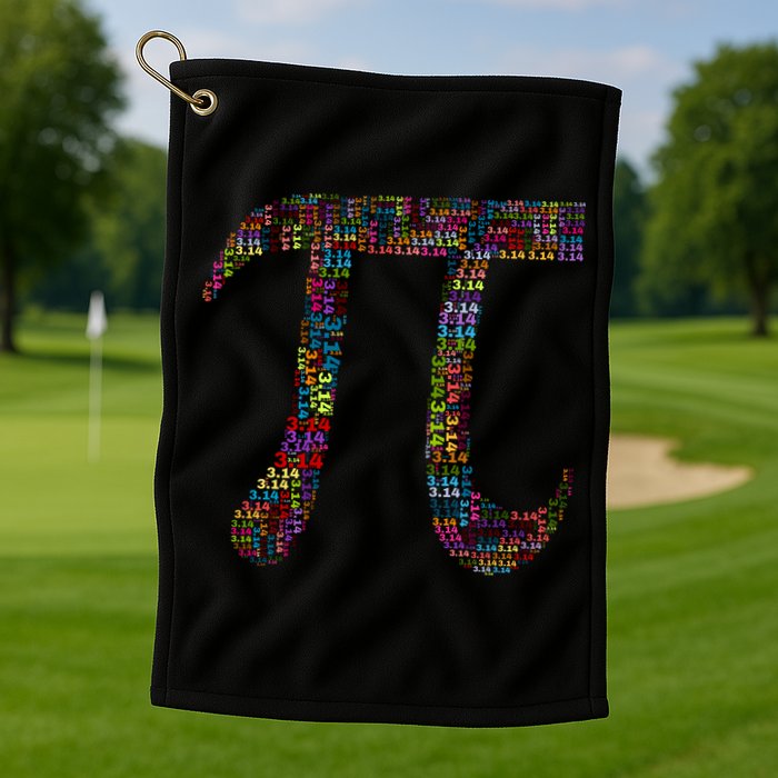 Colorful Pi Date Math Golf Towel