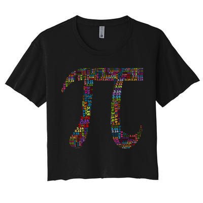Colorful Pi Date Math Crop Top
