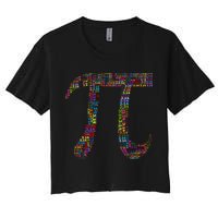 Colorful Pi Date Math Crop Top