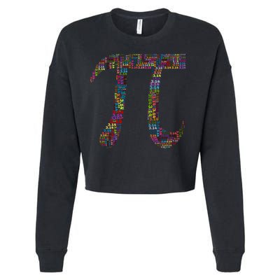 Colorful Pi Date Math Cropped Pullover Crew
