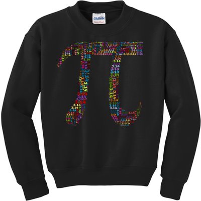 Colorful Pi Date Math Kids Sweatshirt