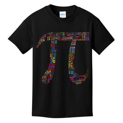 Colorful Pi Date Math Kids T-Shirt