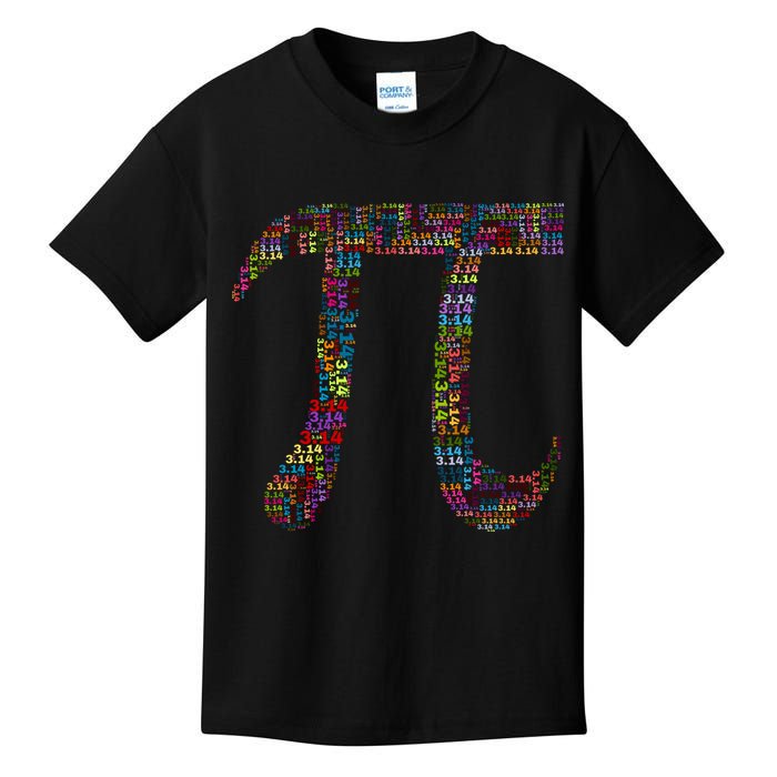 Colorful Pi Date Math Kids T-Shirt