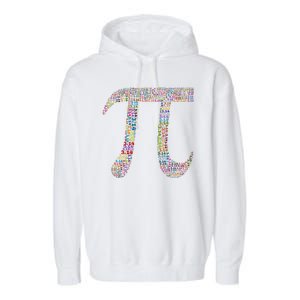 Colorful Pi Date Math Garment-Dyed Fleece Hoodie