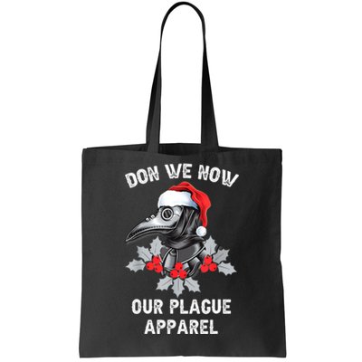 Christmas Plague Doctor Mask Don We Now Our Plague Apparel Tote Bag