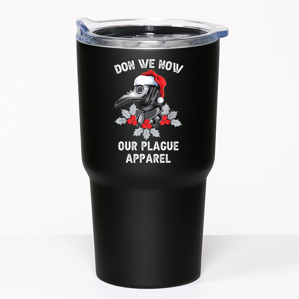 Christmas Plague Doctor Mask Don We Now Our Plague Apparel Tumbler