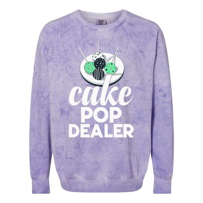 Cake Pop Dealer Funny Cake Baking Coloured Cakepop Baker Colorblast Crewneck Sweatshirt