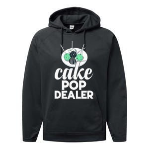 Cake Pop Dealer Funny Cake Baking Coloured Cakepop Baker Performance Fleece Hoodie