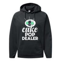 Cake Pop Dealer Funny Cake Baking Coloured Cakepop Baker Performance Fleece Hoodie