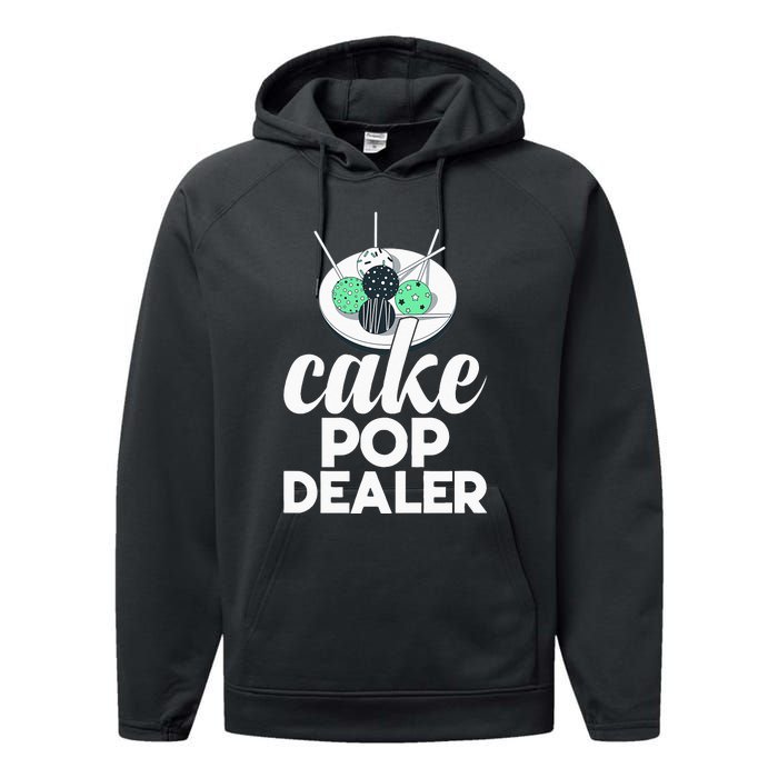 Cake Pop Dealer Funny Cake Baking Coloured Cakepop Baker Performance Fleece Hoodie