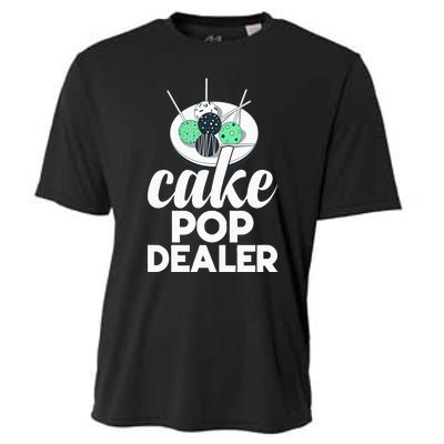 Cake Pop Dealer Funny Cake Baking Coloured Cakepop Baker Cooling Performance Crew T-Shirt