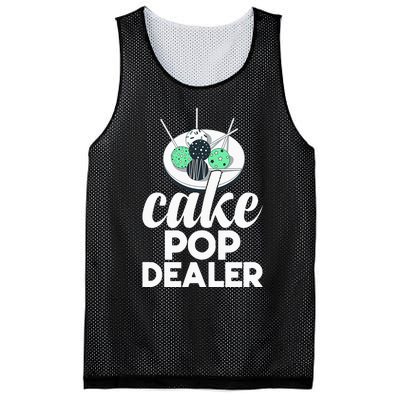 Cake Pop Dealer Funny Cake Baking Coloured Cakepop Baker Mesh Reversible Basketball Jersey Tank