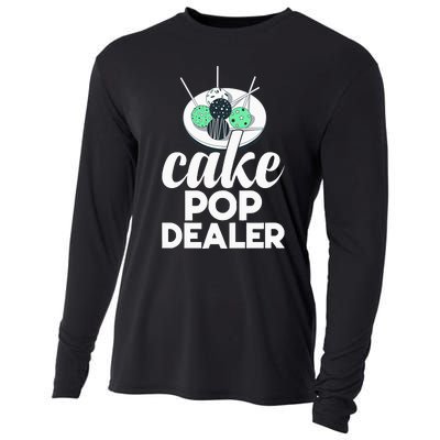 Cake Pop Dealer Funny Cake Baking Coloured Cakepop Baker Cooling Performance Long Sleeve Crew