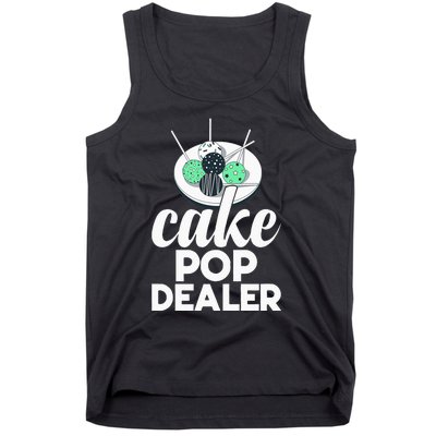 Cake Pop Dealer Funny Cake Baking Coloured Cakepop Baker Tank Top