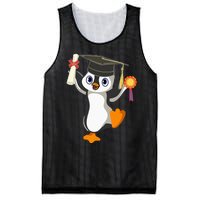 Cute Penguin Dancing Graduation Cap Certificate Fun Graduate Mesh Reversible Basketball Jersey Tank