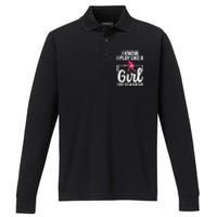 Cool Pickleball Design For  Pickleball Player  Performance Long Sleeve Polo