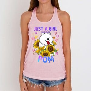 Cute Pomeranian Dog Loving Puppy Lover Gift Women's Knotted Racerback Tank