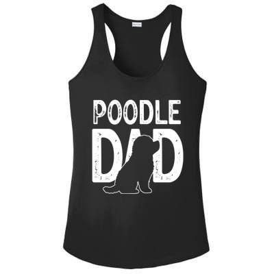 Cute Poodle Dog Dad Puppy Lover Father Gift Ladies PosiCharge Competitor Racerback Tank