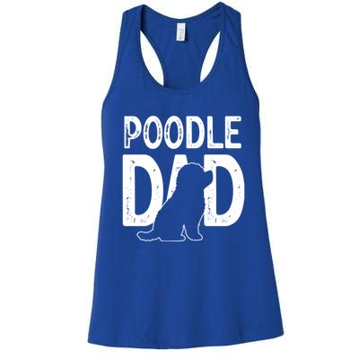 Cute Poodle Dog Dad Puppy Lover Father Gift Women's Racerback Tank