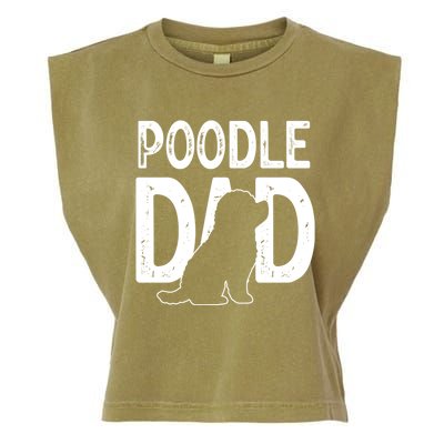 Cute Poodle Dog Dad Puppy Lover Father Gift Garment-Dyed Women's Muscle Tee