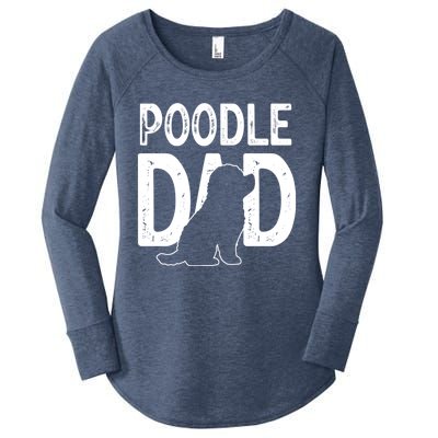 Cute Poodle Dog Dad Puppy Lover Father Gift Women's Perfect Tri Tunic Long Sleeve Shirt