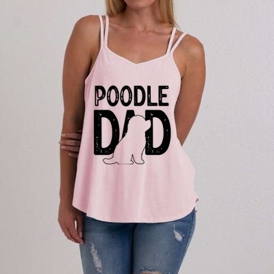 Cute Poodle Dog Dad Puppy Lover Father Gift Women's Strappy Tank