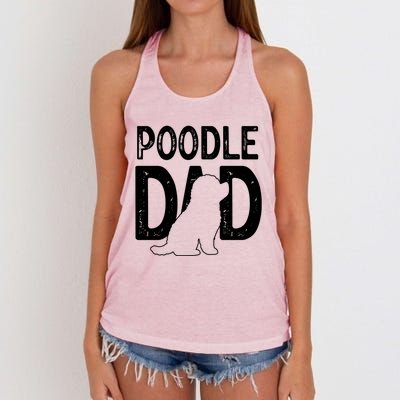 Cute Poodle Dog Dad Puppy Lover Father Gift Women's Knotted Racerback Tank