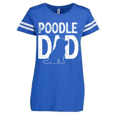 Cute Poodle Dog Dad Puppy Lover Father Gift Enza Ladies Jersey Football T-Shirt