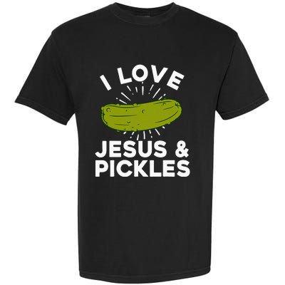 Cute Pickle Design Jesus Pickle Lovers Garment-Dyed Heavyweight T-Shirt