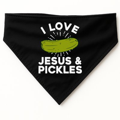 Cute Pickle Design Jesus Pickle Lovers USA-Made Doggie Bandana