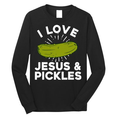 Cute Pickle Design Jesus Pickle Lovers Long Sleeve Shirt