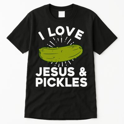 Cute Pickle Design Jesus Pickle Lovers Tall T-Shirt