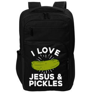 Cute Pickle Design Jesus Pickle Lovers Impact Tech Backpack