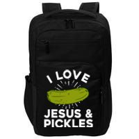 Cute Pickle Design Jesus Pickle Lovers Impact Tech Backpack