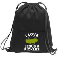 Cute Pickle Design Jesus Pickle Lovers Sweatshirt Cinch Pack Bag