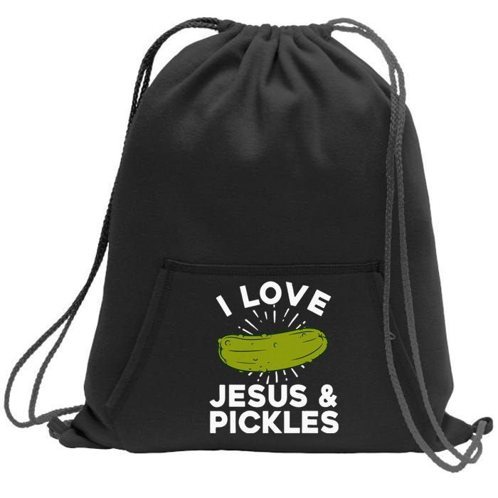 Cute Pickle Design Jesus Pickle Lovers Sweatshirt Cinch Pack Bag