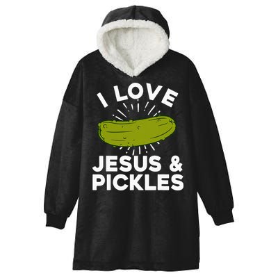 Cute Pickle Design Jesus Pickle Lovers Hooded Wearable Blanket