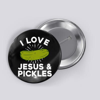 Cute Pickle Design Jesus Pickle Lovers Button