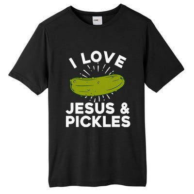 Cute Pickle Design Jesus Pickle Lovers Tall Fusion ChromaSoft Performance T-Shirt