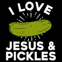 Cute Pickle Design Jesus Pickle Lovers Drawstring Bag